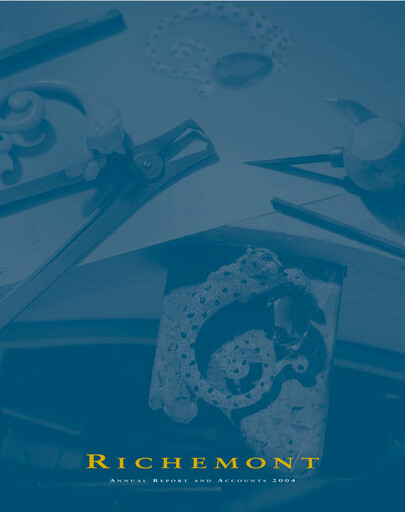 Thumbnail Compagnie Financière Richemont Annual Report 2004