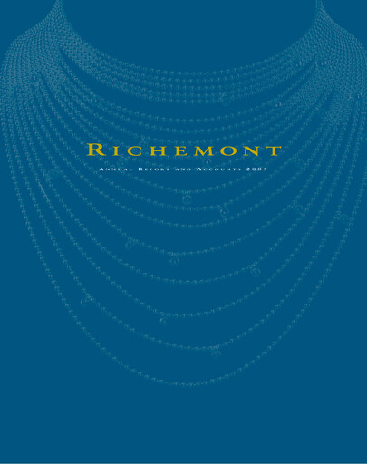 Thumbnail Compagnie Financière Richemont Annual Report 2005