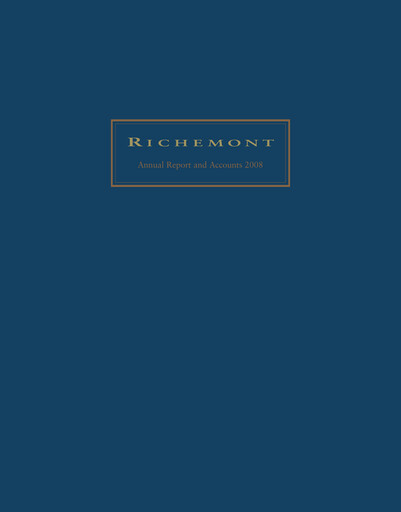 Thumbnail Compagnie Financière Richemont Annual Report 2008