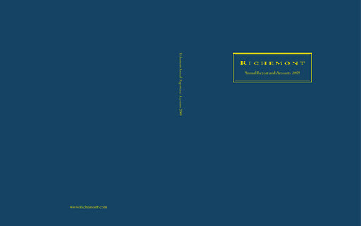 Thumbnail Compagnie Financière Richemont Annual Report 2009