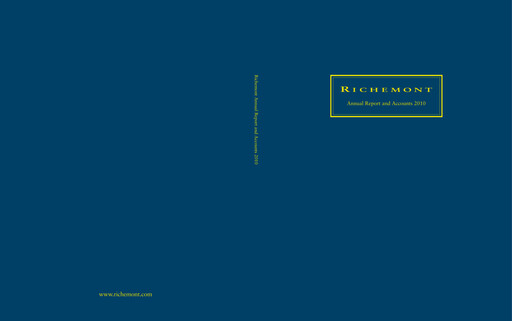 Thumbnail Compagnie Financière Richemont Annual Report 2010