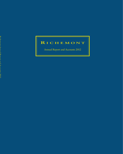 Thumbnail Compagnie Financière Richemont Annual Report 2012