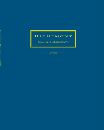 Thumbnail Compagnie Financière Richemont Annual Report 2013