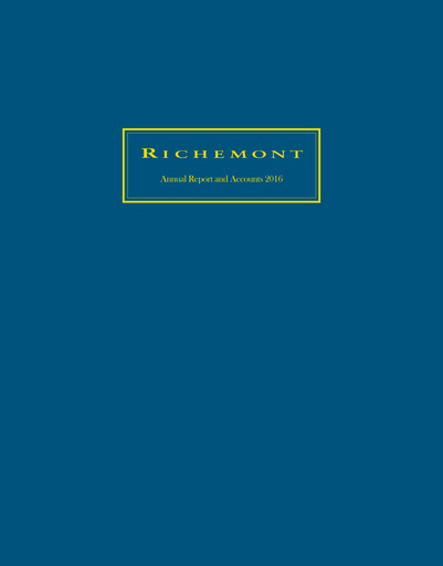 Thumbnail Compagnie Financière Richemont Annual Report 2016