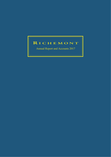 Thumbnail Compagnie Financière Richemont Annual Report 2017
