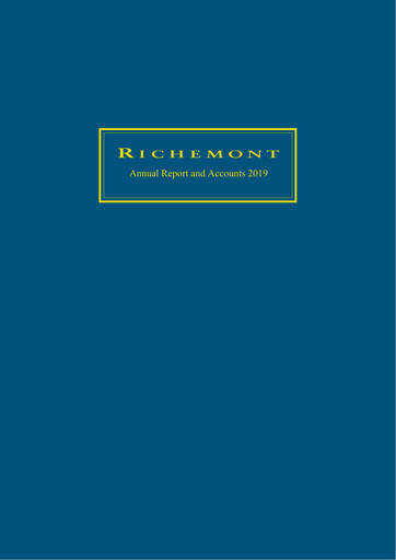 Thumbnail Compagnie Financière Richemont Annual Report 2019