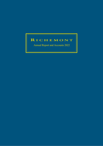 Thumbnail Compagnie Financière Richemont Annual Report 2022