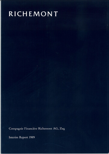 Miniature Compagnie Financière Richemont Rapport semestriel 1989-h1