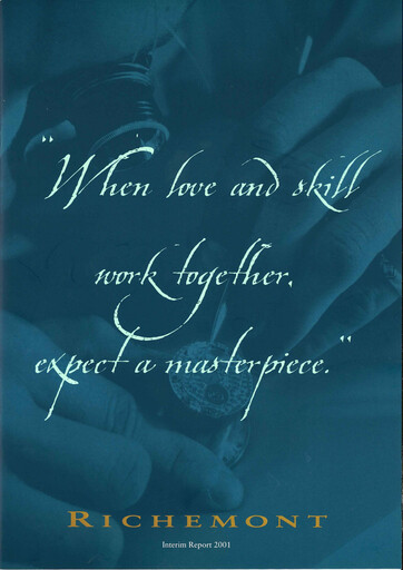 Miniature Compagnie Financière Richemont Rapport semestriel 2001-h1