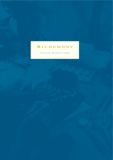 Miniature Compagnie Financière Richemont Rapport semestriel 2006-h1