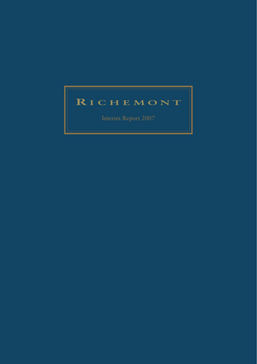 Miniature Compagnie Financière Richemont Rapport semestriel 2007-h1