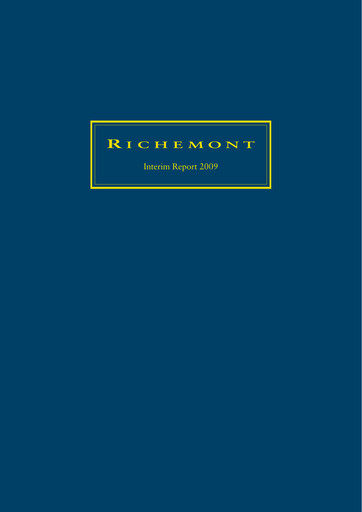 Miniature Compagnie Financière Richemont Rapport semestriel 2009-h1