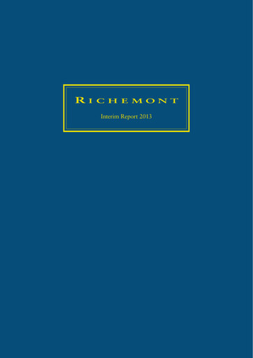 Miniature Compagnie Financière Richemont Rapport semestriel 2013-h1