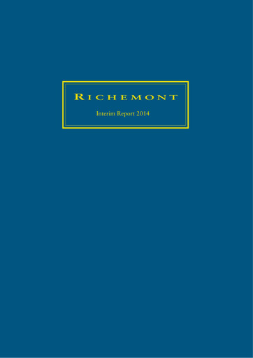 Miniature Compagnie Financière Richemont Rapport semestriel 2014-h1