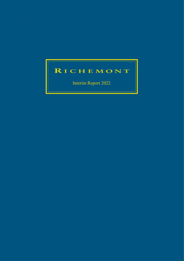 Miniature Compagnie Financière Richemont Rapport semestriel 2022-h1