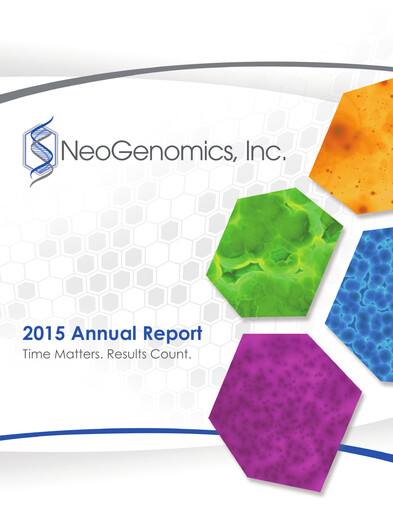 Thumbnail NeoGenomics
 Annual Report 2015