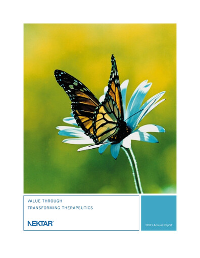 Vorschaubild Nektar Therapeutics
 Jahresbericht 2003