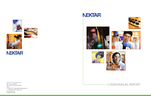 Vorschaubild Nektar Therapeutics
 Jahresbericht 2006