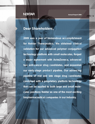 Vorschaubild Nektar Therapeutics
 Jahresbericht 2009