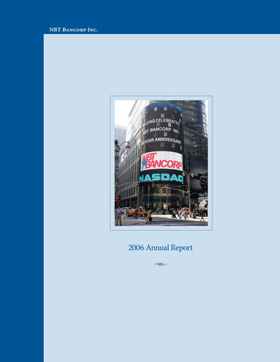 Miniature NBT Bancorp Rapport annuel 2006