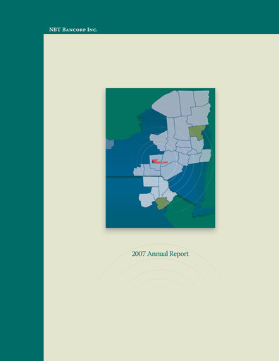 Miniature NBT Bancorp Rapport annuel 2007
