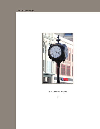 Miniature NBT Bancorp Rapport annuel 2010