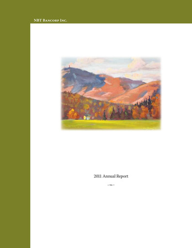 Miniature NBT Bancorp Rapport annuel 2011