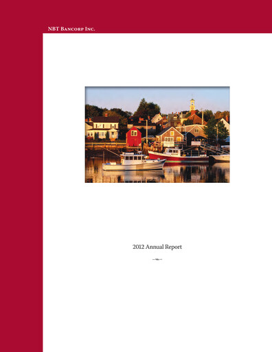 Miniature NBT Bancorp Rapport annuel 2012