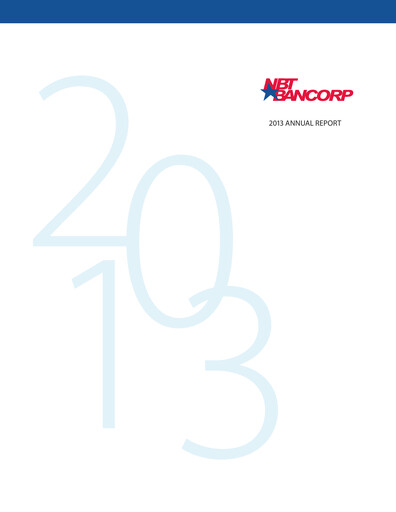 Miniature NBT Bancorp Rapport annuel 2013
