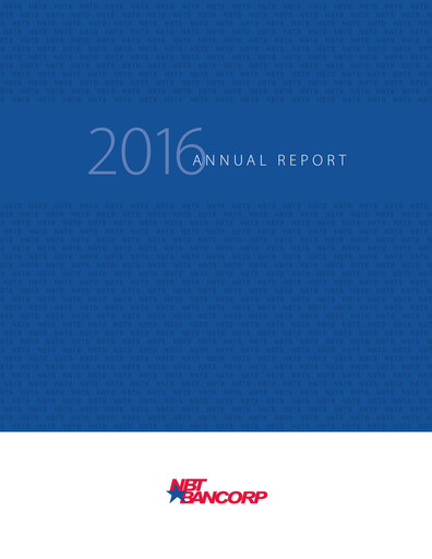 Miniature NBT Bancorp Rapport annuel 2016