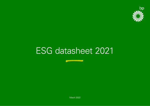 Thumbnail BP ESG Report 2021