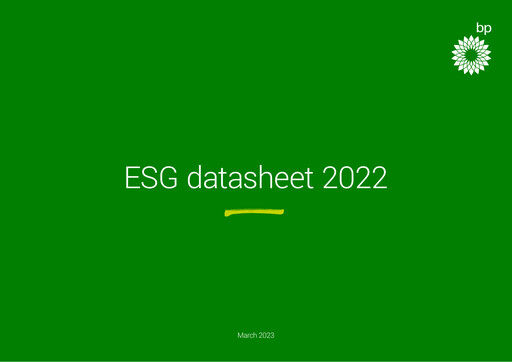 Thumbnail BP ESG Report 2022