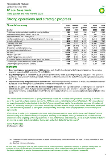 Thumbnail BP Quarterly Report 2025-q3