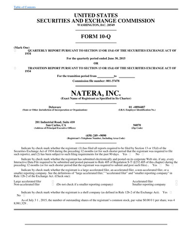 Thumbnail Natera Quarterly Report 2015-q2
