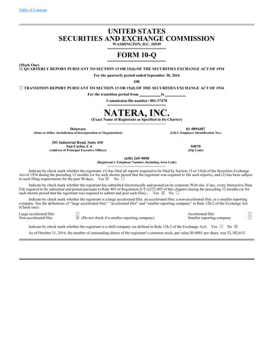 Thumbnail Natera Quarterly Report 2016-q3