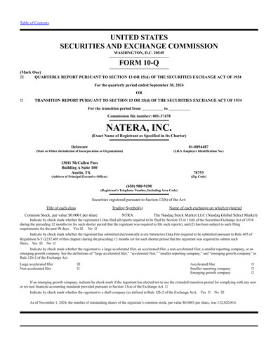 Thumbnail Natera Quarterly Report 2024-q3