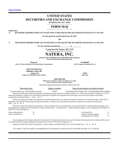 Thumbnail Natera Quarterly Report 2025-q2