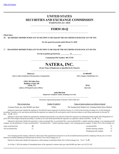 Thumbnail Natera Quarterly Report 2026-q1