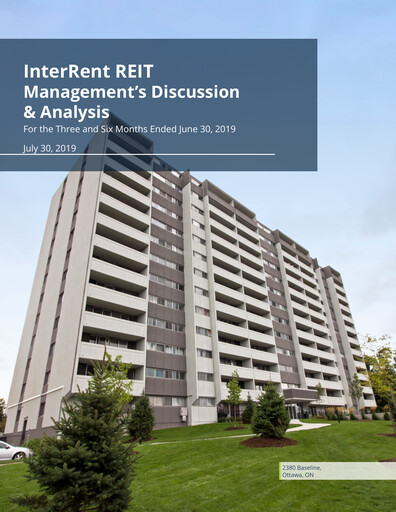 Thumbnail InterRent Real Estate Investment Trust Quarterly Report 2019-q2