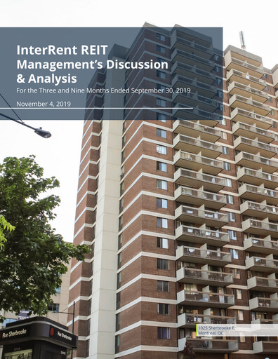 Thumbnail InterRent Real Estate Investment Trust Quarterly Report 2019-q3