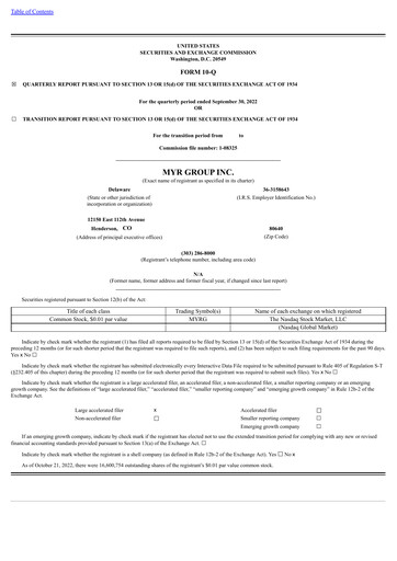 Thumbnail MYR Group Quarterly Report 2022-q3