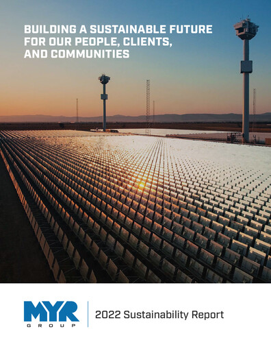 Thumbnail MYR Group Sustainability Report 2022