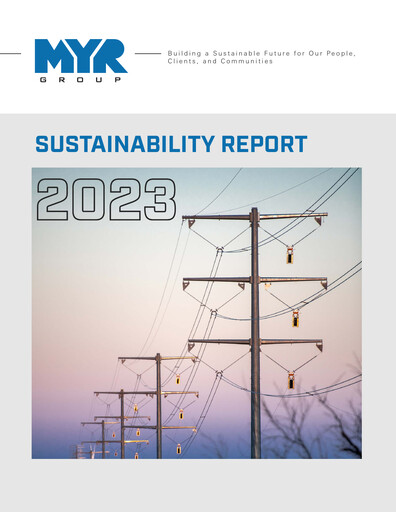 Thumbnail MYR Group Sustainability Report 2023