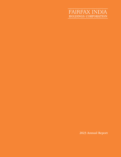Thumbnail Fairfax India Holdings Annual Report 2023