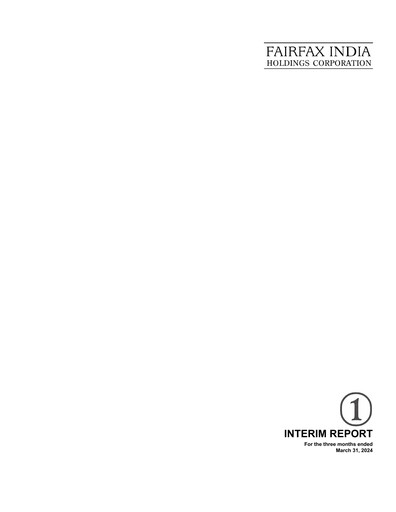 Thumbnail Fairfax India Holdings Quarterly Report 2024-q1