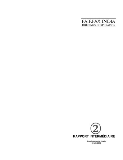 Vorschaubild Fairfax India Holdings Quartalsbericht 2016-q2