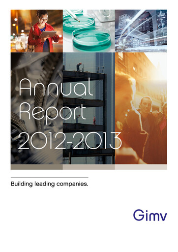 Thumbnail Gimv NV Annual Report 2012-2013