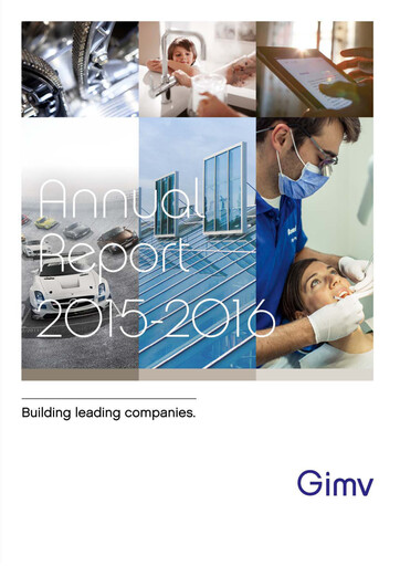 Thumbnail Gimv NV Annual Report 2015-2016