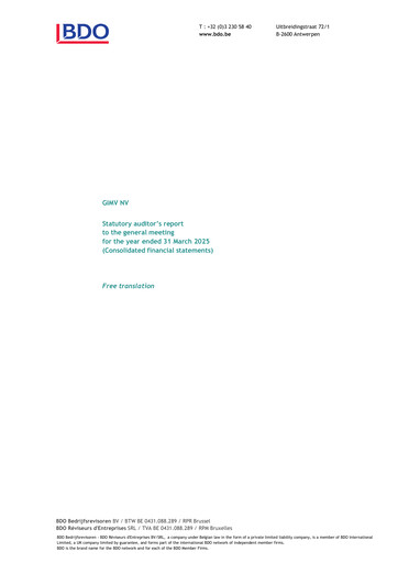 Thumbnail Gimv NV Financial Statement 2024-2025