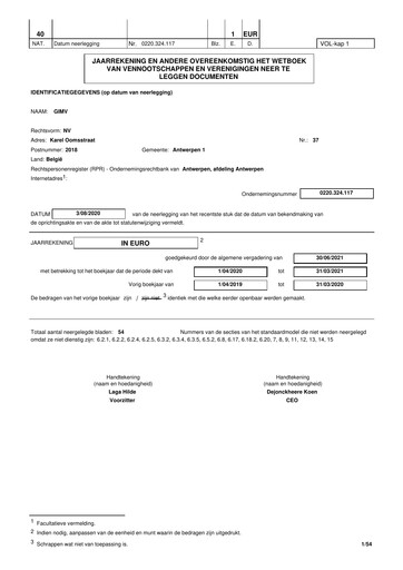 Thumbnail Gimv NV Financial Statement 2020-2021